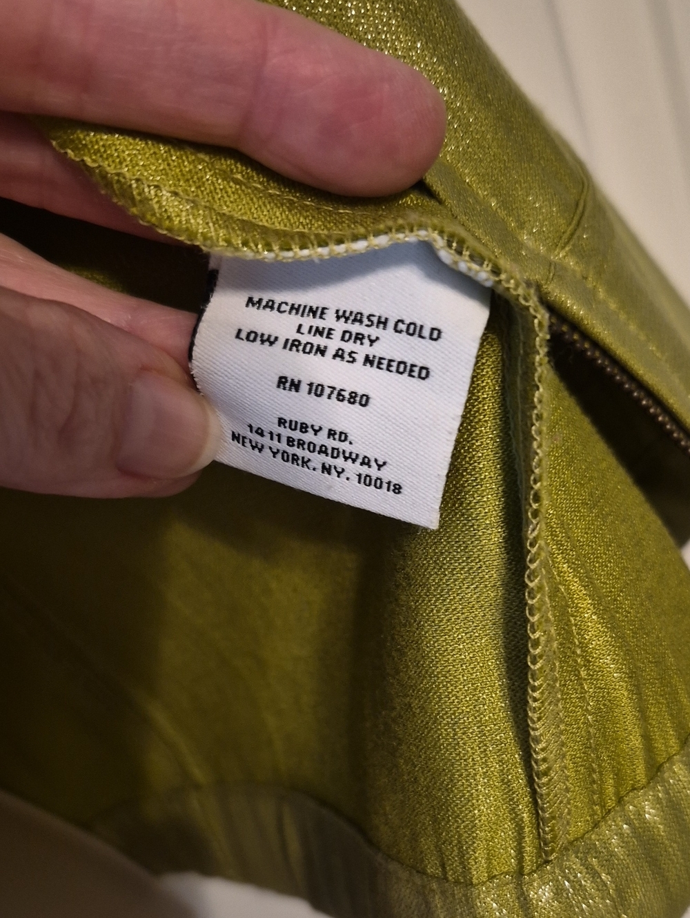 Ruby Rd. Shimmer Light Green Zip-Front Utility Jacket - Picture 8 of 8